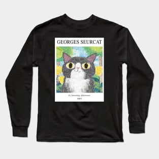 Georges Seurcat Gallery Cat Long Sleeve T-Shirt